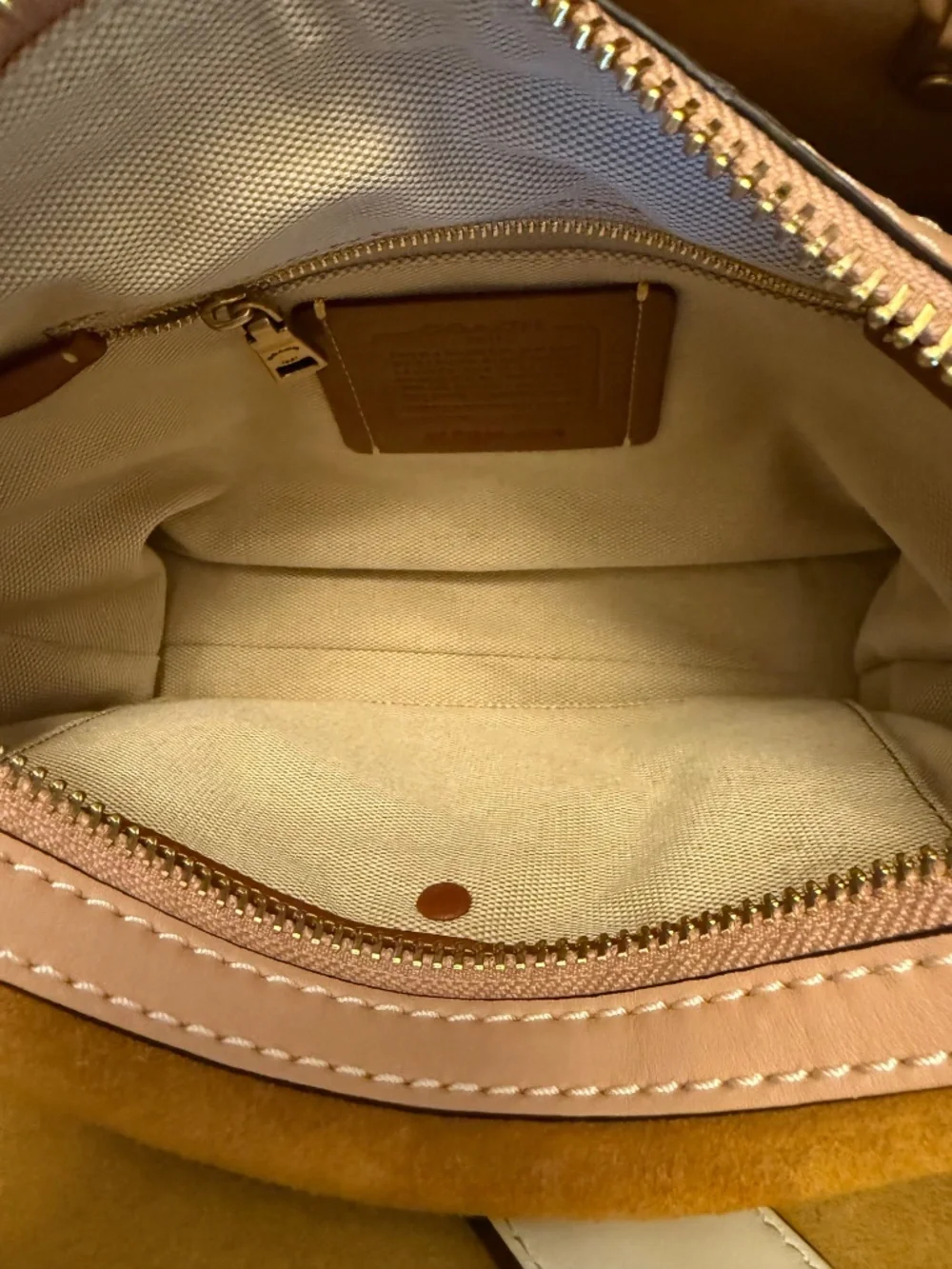Coach Rogue 25 Tea Rose Appliqué Satchel Chalk Glovetanned Leather Rare NWOT
